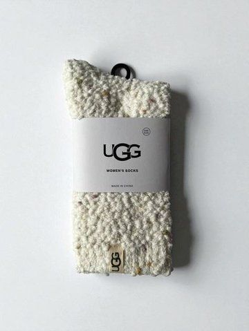 Жіночі шкарпетки UGG Bubble Cozy Chenille Sock Білий One Size UAS0011W-WHT фото