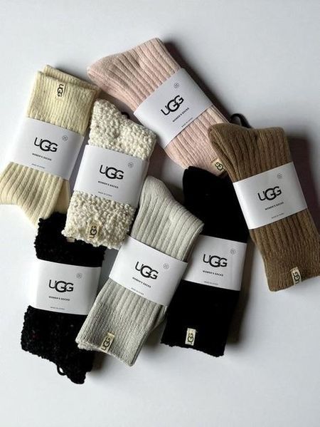 Жіночі шкарпетки UGG Rib Knit Slouchy Crew Socks Молочний One Size 1014832-MLK фото